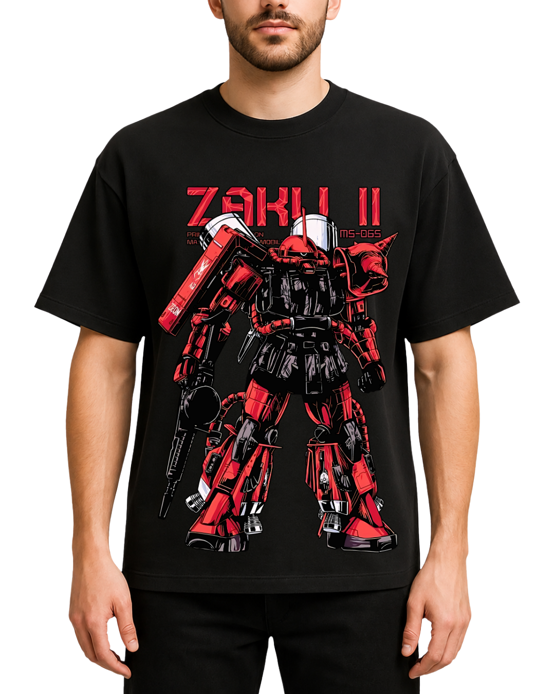 Gundam Zaku II MS-06S Anime Graphic Tee