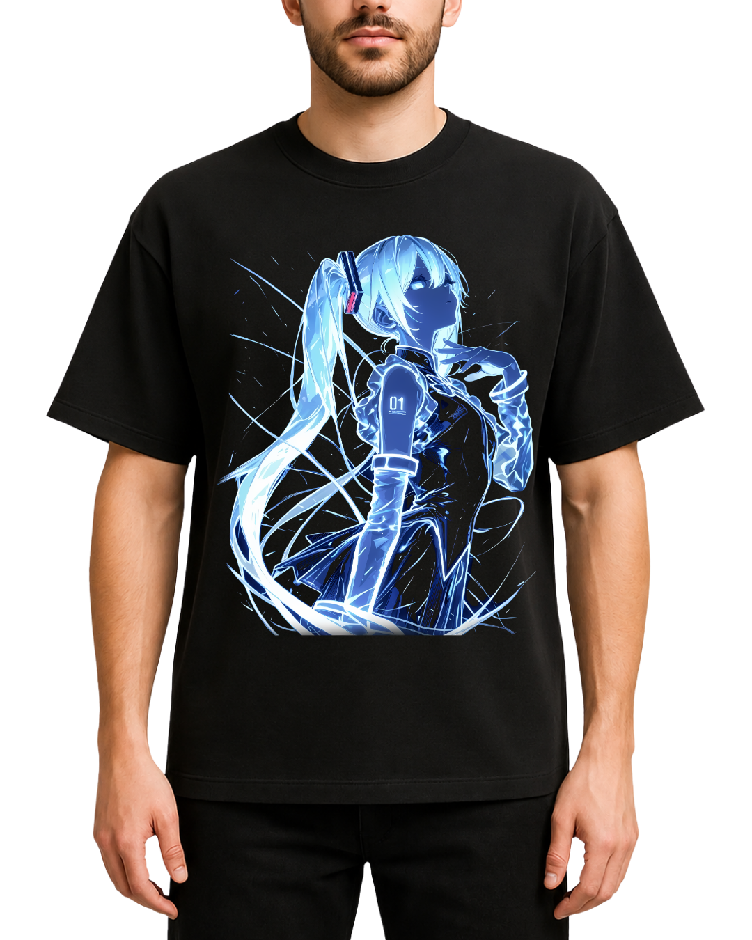 Hatsune Miku Cyberpunk Anime Vocaloid Oversized Graphic Tee