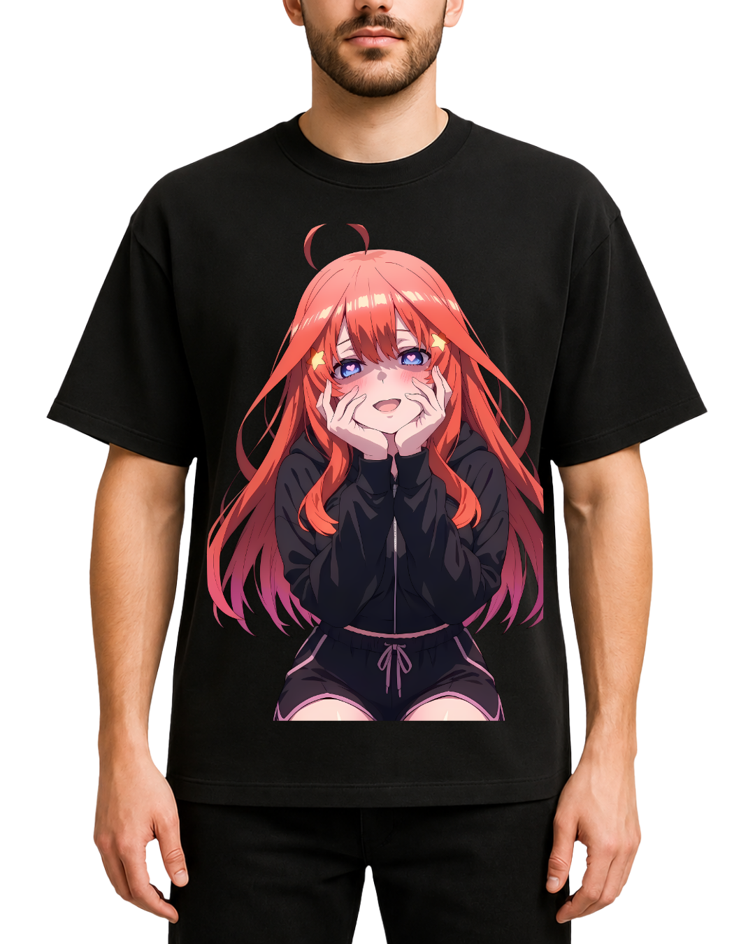 Itsuki Nakano Quintessential Quintuplets Cute Anime Graphic Oversized T-Shirt