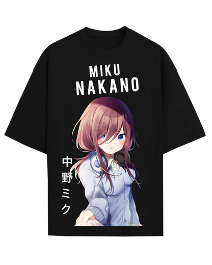 Miku Nakano Quintessential Quintuplets Anime Oversized Graphic T-Shirt