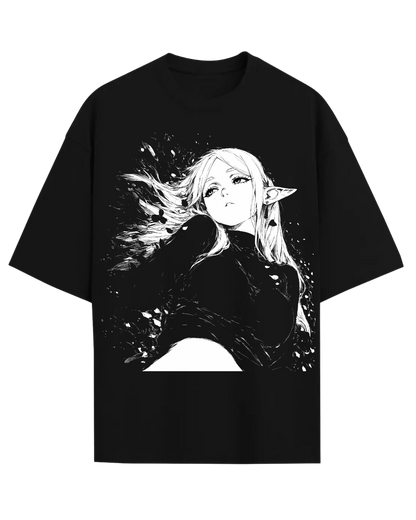 Frieren Anime Elf Graphic Oversized T-Shirt