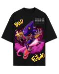 Metal Sonic Bad Future Retro Gaming Oversized Graphic Tee