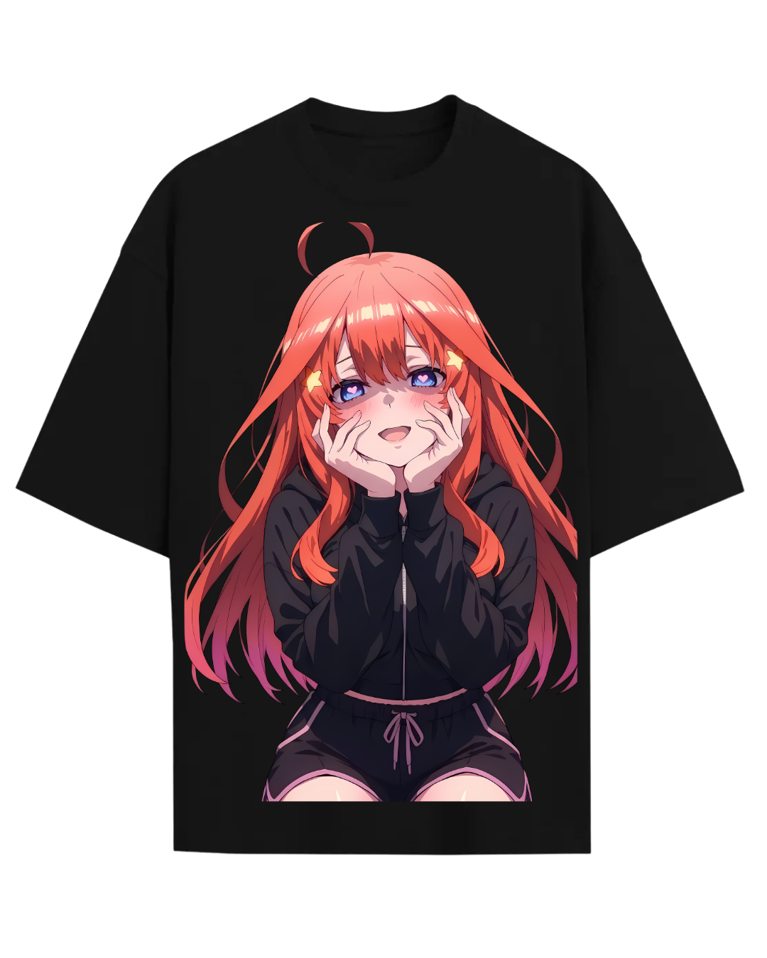 Itsuki Nakano Quintessential Quintuplets Cute Anime Graphic Oversized T-Shirt