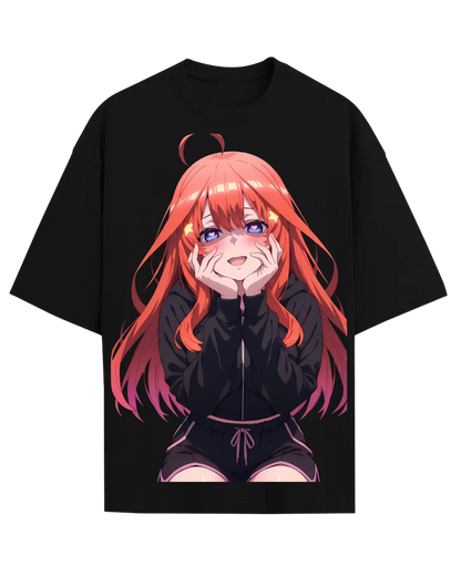 Itsuki Nakano Quintessential Quintuplets Cute Anime Graphic Oversized T-Shirt