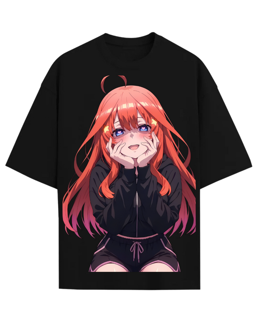 Itsuki Nakano Quintessential Quintuplets Cute Anime Graphic Oversized T-Shirt