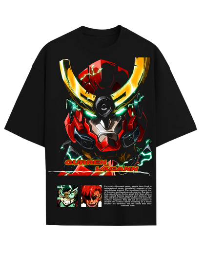 Gurren Lagann Anime Oversized Graphic T-Shirt
