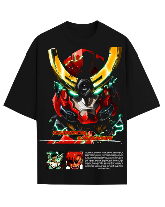 Gurren Lagann Anime Oversized Graphic T-Shirt