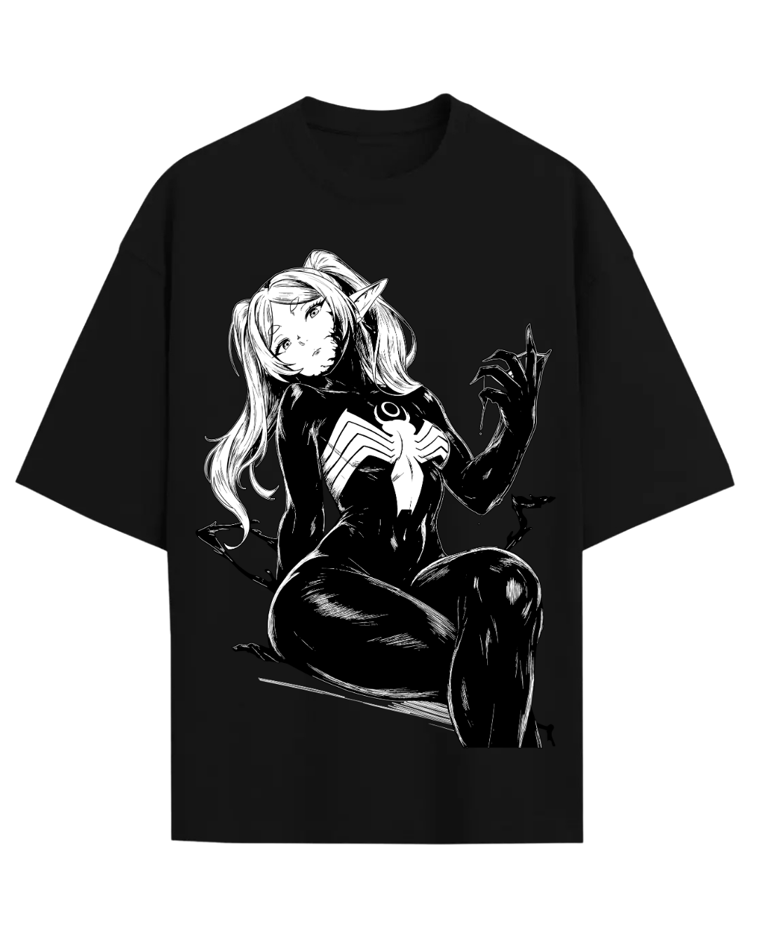 Venomized Anime Elf Girl Symbiote Manga Waifu Graphic T-Shirt