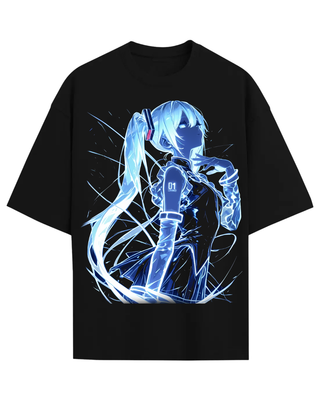 Hatsune Miku Cyberpunk Anime Vocaloid Oversized Graphic Tee