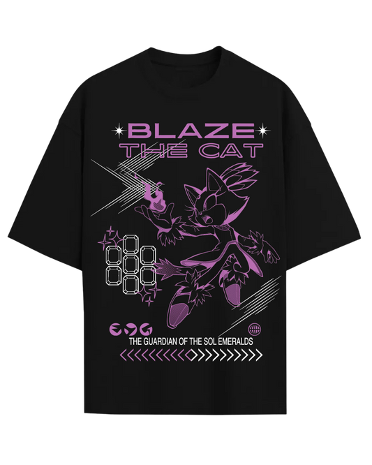 Blaze the Cat Anime Graphic T-Shirt