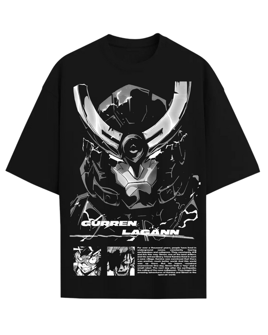 Gurren Lagann Anime Oversized Graphic T-Shirt
