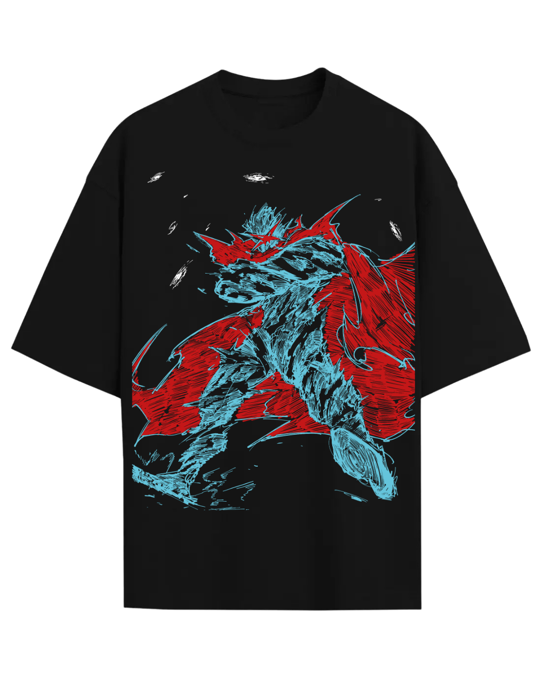 Gurren Lagann Kamina Anime Graphic Oversized T-Shirt