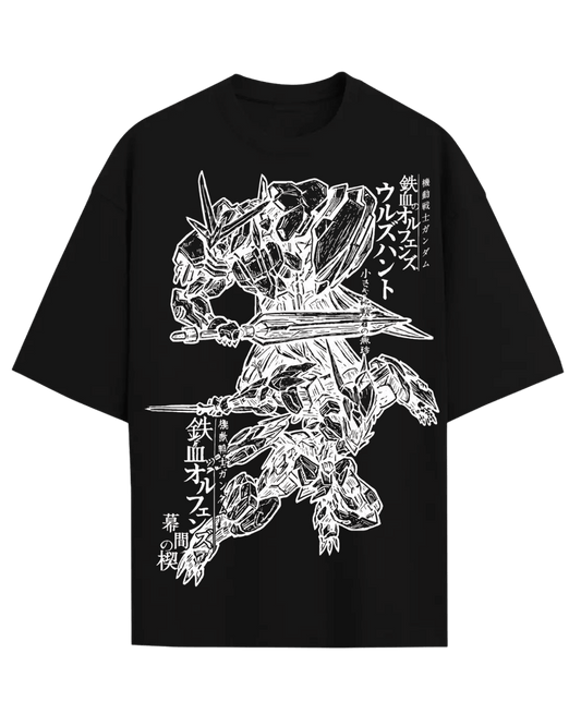 Gundam Iron-Blooded Orphans Mecha Anime Oversized T-Shirt