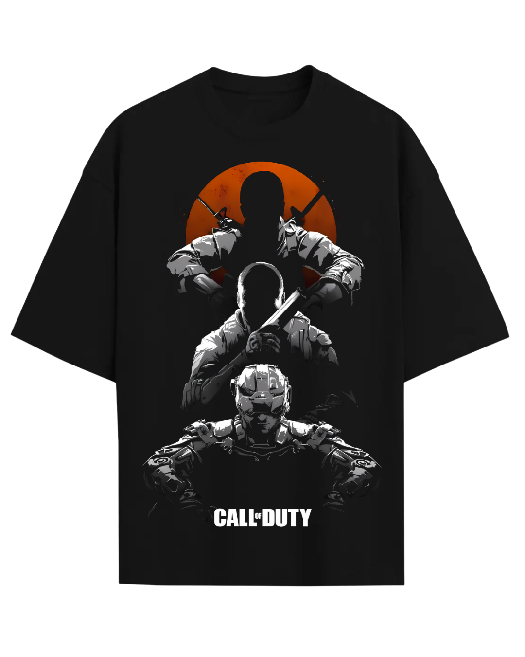 Call of Duty CoD Black Ops Warzone Gamer Oversized Graphic T-Shirt