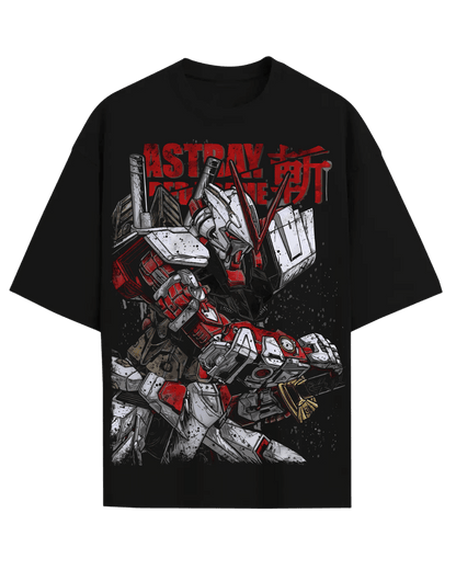 Gundam Astray Red Frame Mecha Anime Graphic Oversized Streetwear T-Shirt