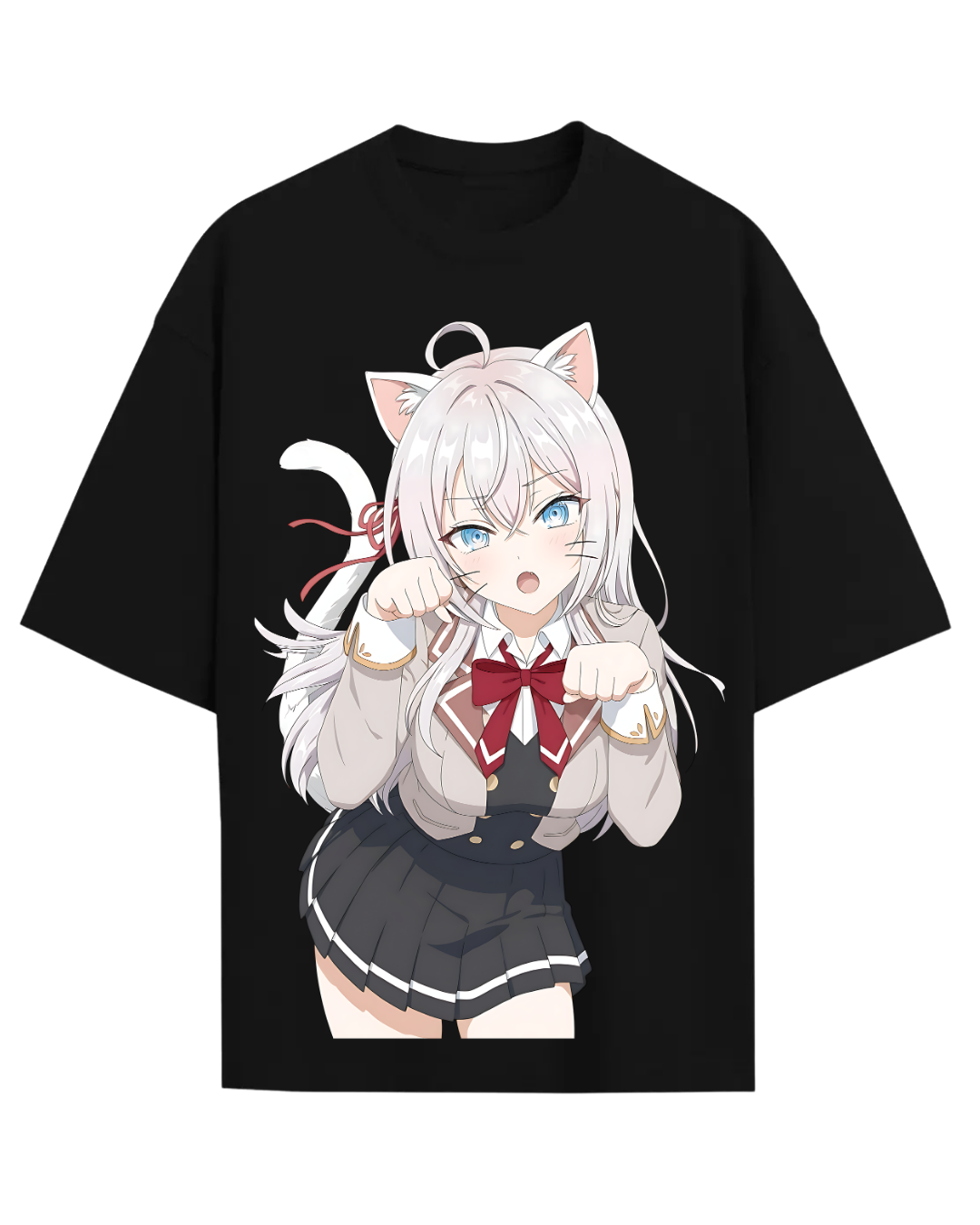 Alya Sometimes Hides Her Feelings in Russian Nekomimi Anime Oversized T-Shirt