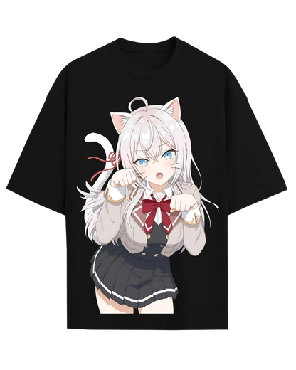 Alya Sometimes Hides Her Feelings in Russian Nekomimi Anime Oversized T-Shirt