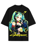 Rebecca Cyberpunk Edgerunners Anime Oversized Graphic Tee