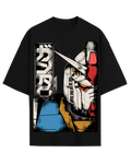 Retro Gundam Mecha Anime Oversized Graphic T-Shirt