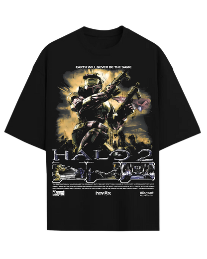 Halo 2 Master Chief Retro Gaming Graphic Tee