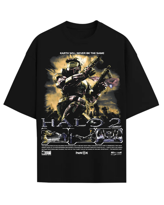 Halo 2 Master Chief Retro Gaming Graphic Tee