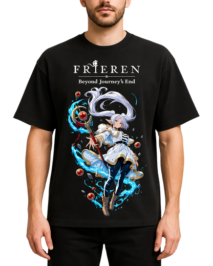 Frieren Beyond Journey's End Anime Oversized Graphic T-Shirt