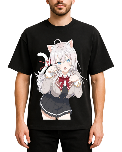 Alya Sometimes Hides Her Feelings in Russian Nekomimi Anime Oversized T-Shirt