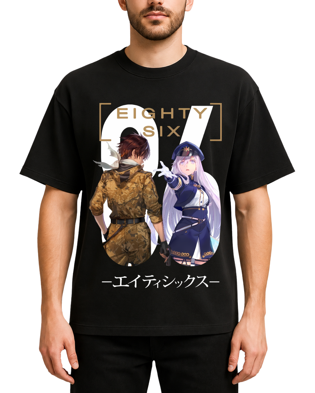 86 Eighty Six Anime Graphic Tee Lena and Shin Streetwear T-Shirt