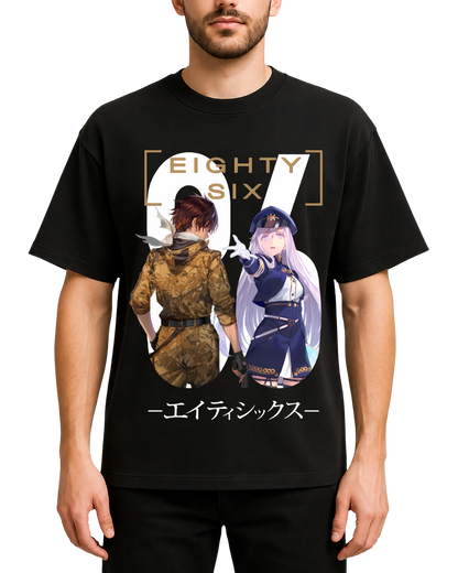 86 Eighty Six Anime Graphic Tee Lena and Shin Streetwear T-Shirt