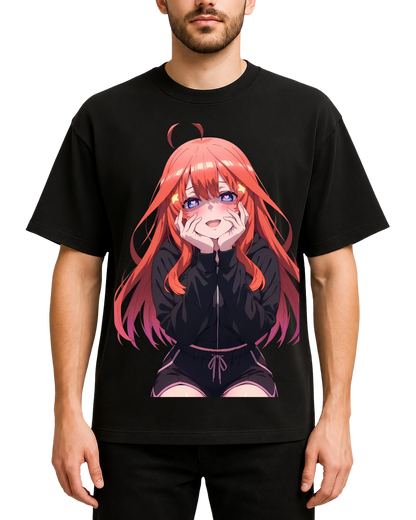 Itsuki Nakano Quintessential Quintuplets Cute Anime Graphic Oversized T-Shirt