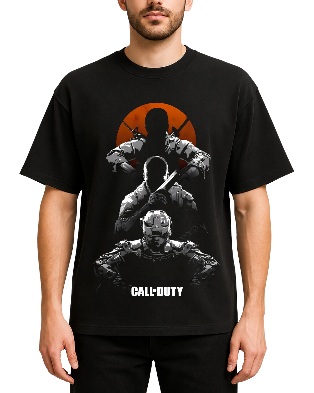 Call of Duty CoD Black Ops Warzone Gamer Oversized Graphic T-Shirt