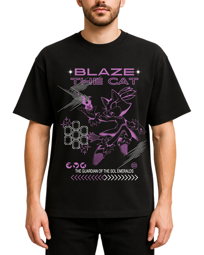 Blaze the Cat Anime Graphic T-Shirt