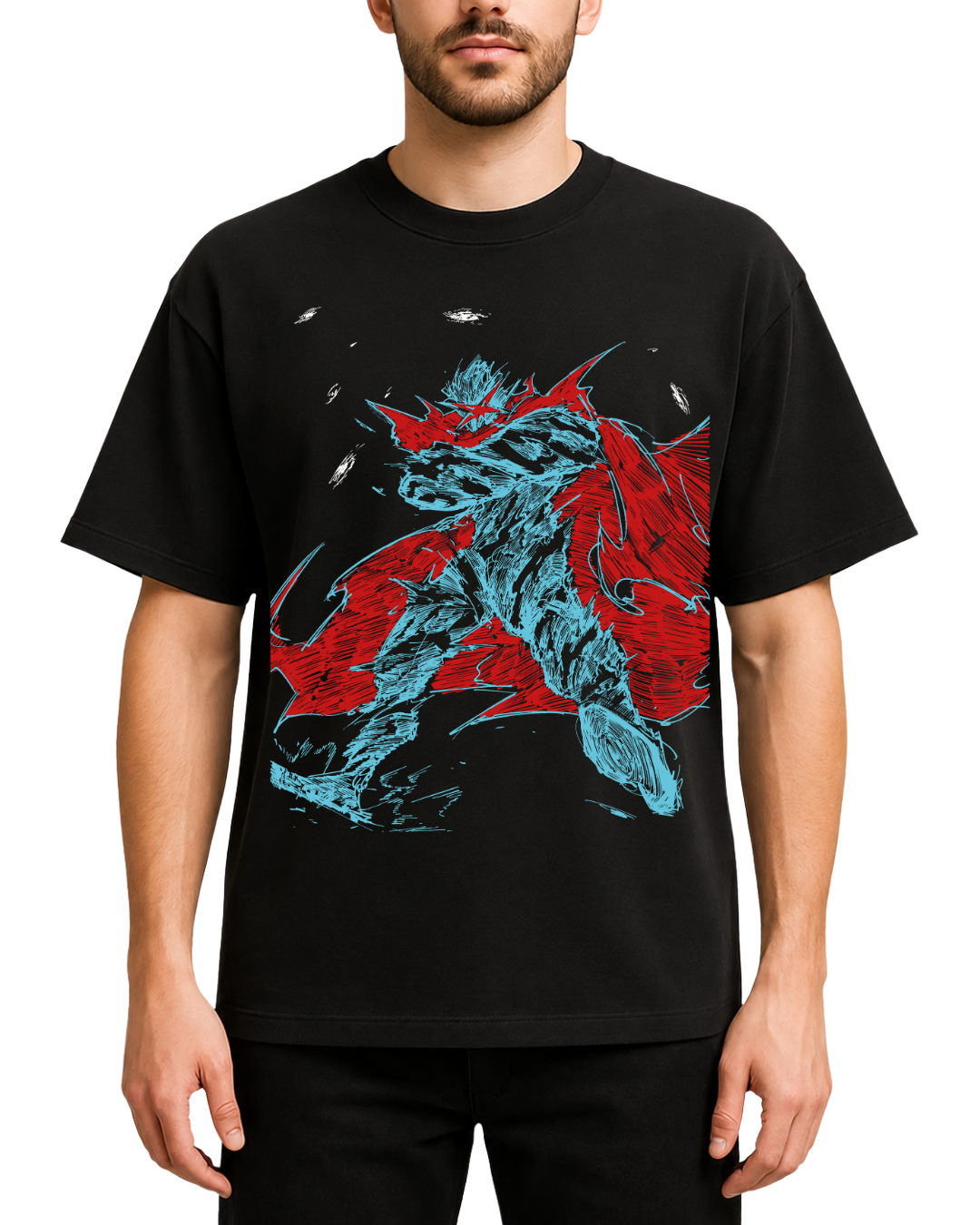 Gurren Lagann Kamina Anime Graphic Oversized T-Shirt