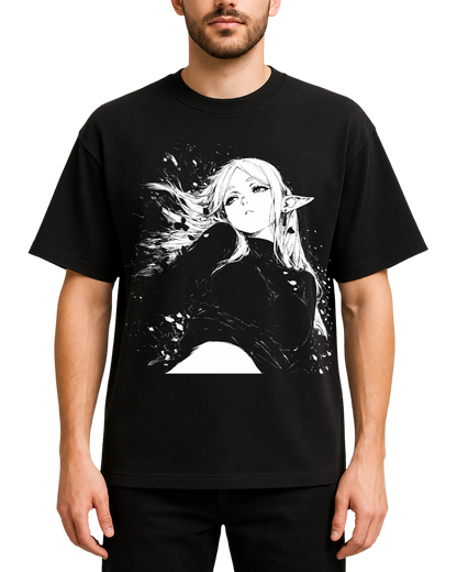 Frieren Anime Elf Graphic Oversized T-Shirt