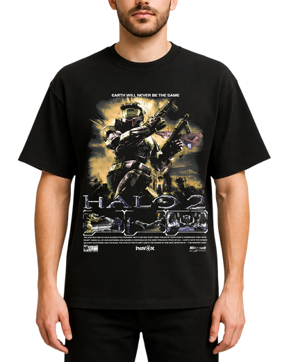 Halo 2 Master Chief Retro Gaming Graphic Tee