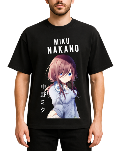 Miku Nakano Quintessential Quintuplets Anime Oversized Graphic T-Shirt