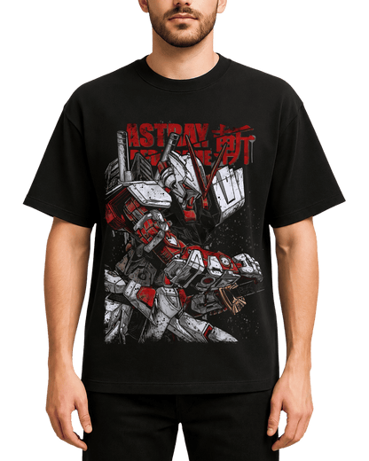 Gundam Astray Red Frame Mecha Anime Graphic Oversized Streetwear T-Shirt