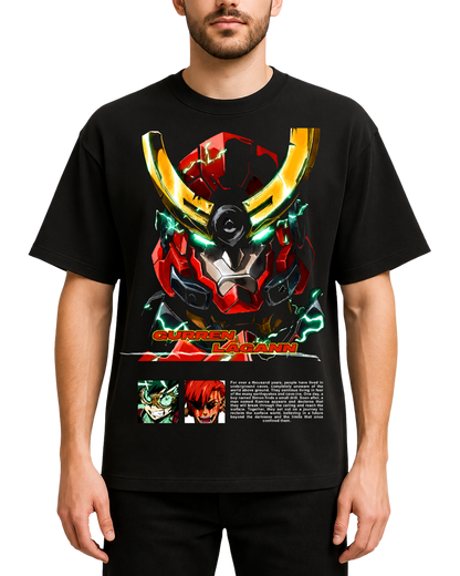 Gurren Lagann Anime Oversized Graphic T-Shirt