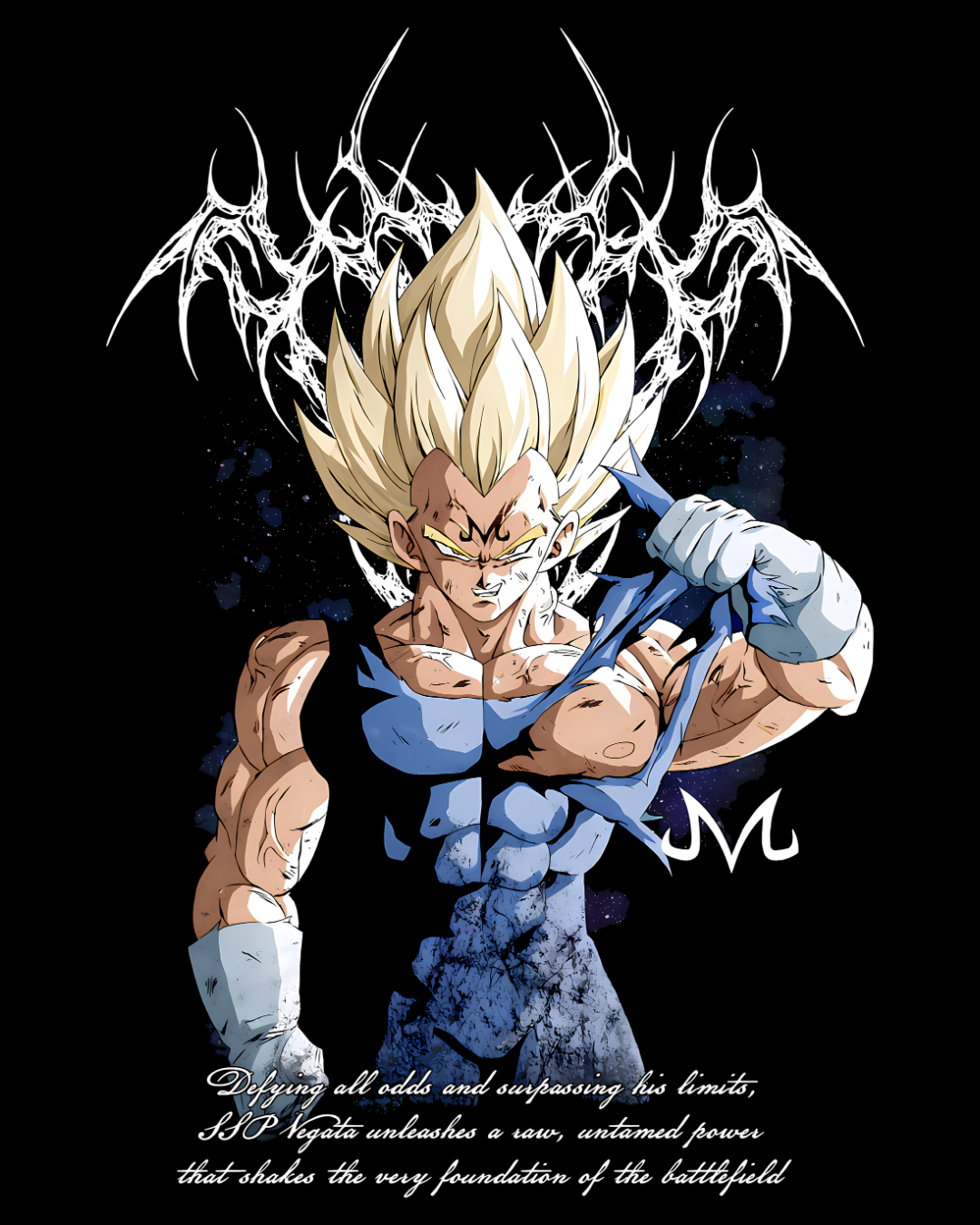 Majin Vegeta Dragon Ball Anime Oversized Graphic Tee