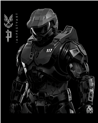 Master Chief Spartan 117 Halo Graphic Tee