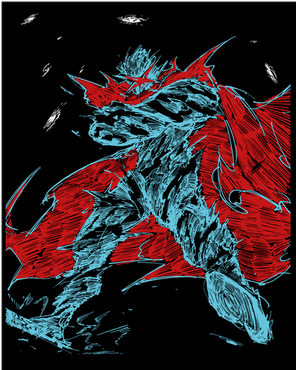 Gurren Lagann Kamina Anime Graphic Oversized T-Shirt