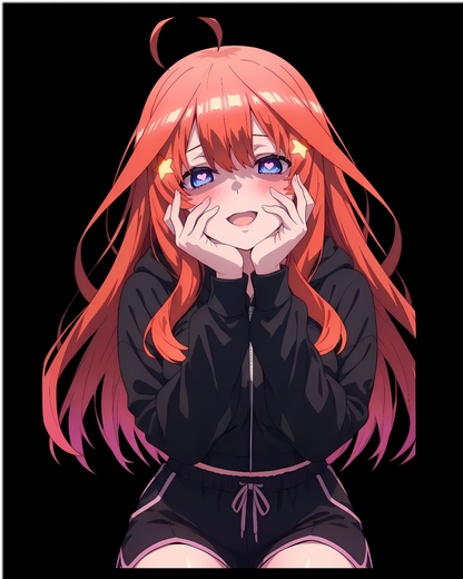 Itsuki Nakano Quintessential Quintuplets Cute Anime Graphic Oversized T-Shirt