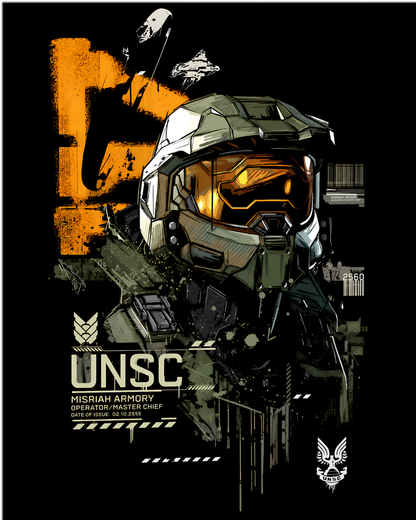 Halo Master Chief UNSC Spartan 117 Graphic T-Shirt
