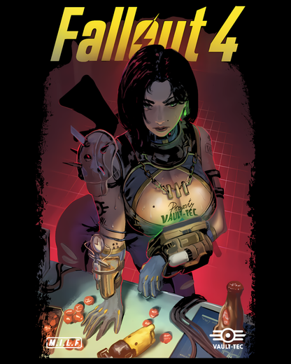 Fallout 4 Vault Girl Anime Waifu Heavyweight Oversized Graphic Tee