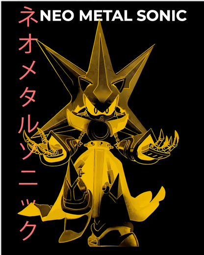 Neo Metal Sonic Japanese Streetwear Graphic T-Shirt