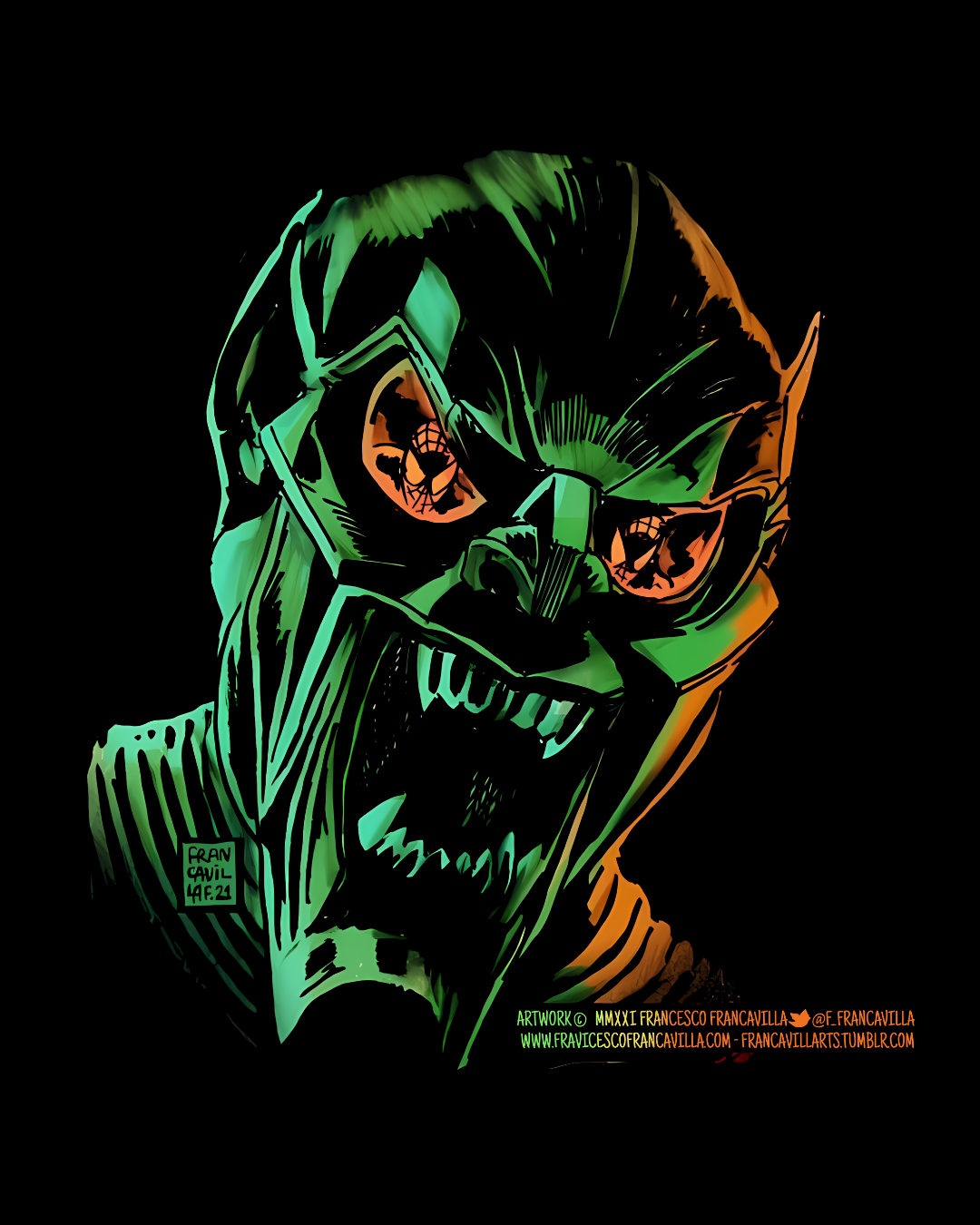 Green Goblin Spider-Man Villain Graphic Tee