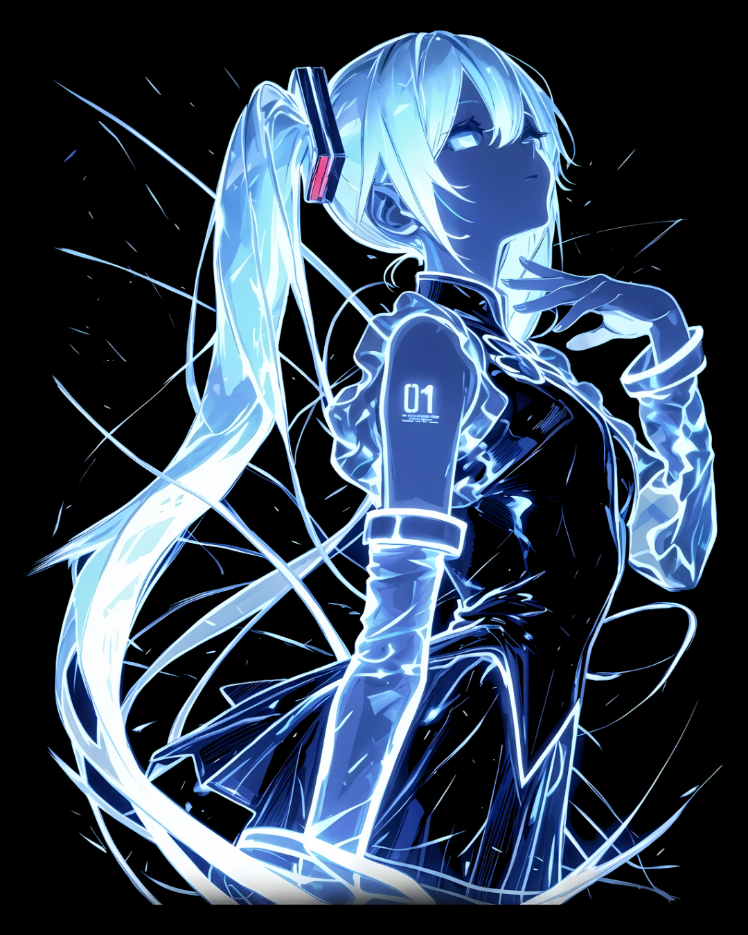 Hatsune Miku Cyberpunk Anime Vocaloid Oversized Graphic Tee