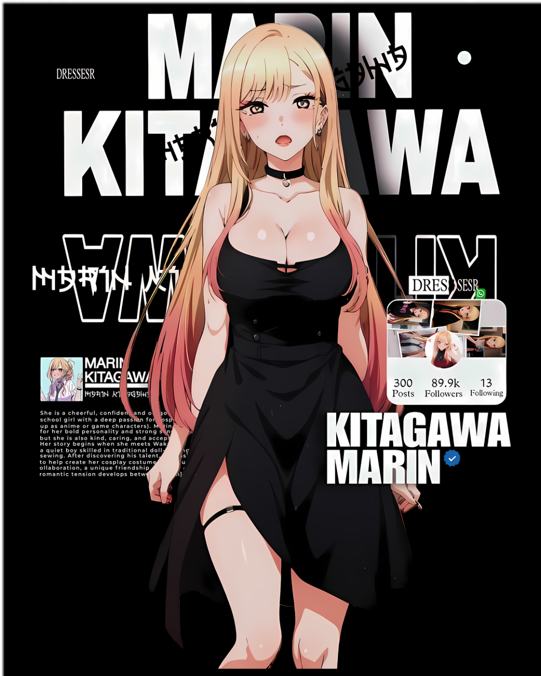 Marin Kitagawa My Dress-Up Darling Anime Graphic Tee