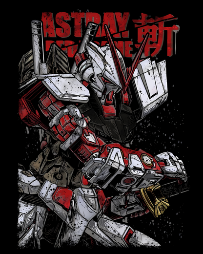 Gundam Astray Red Frame Mecha Anime Graphic Oversized Streetwear T-Shirt
